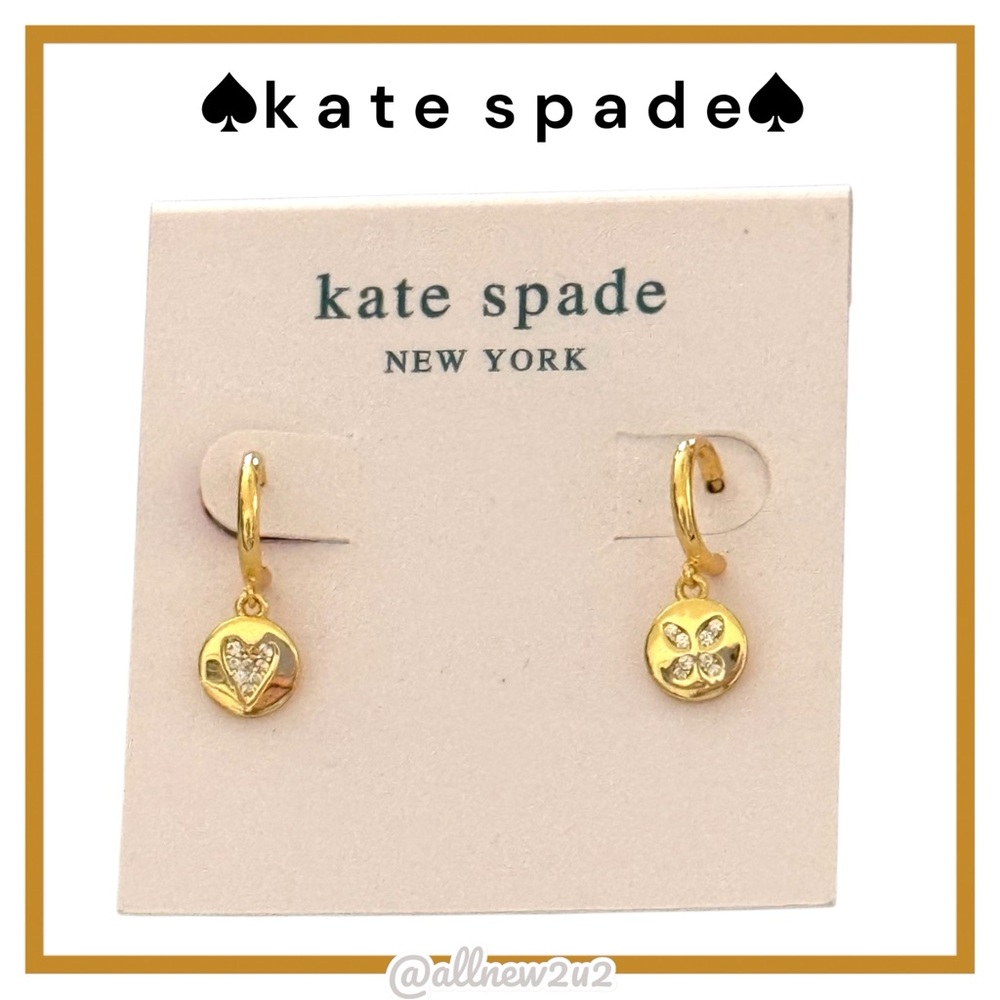 Kate Spade Wishes Gold / Crystal Drop Earrings